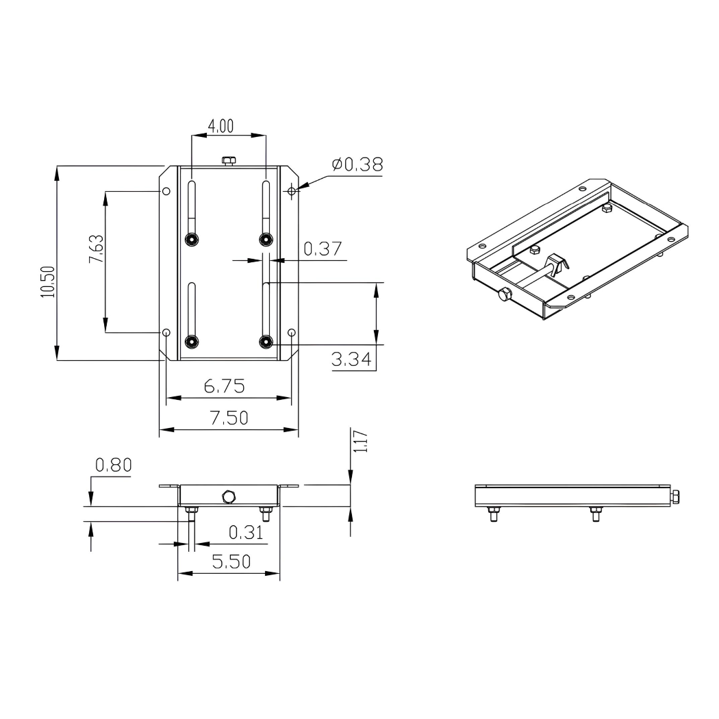 Motor Slide Base For Size 143T Frame