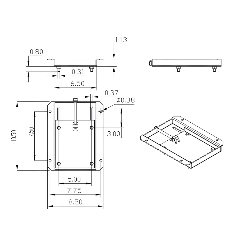 Motor Slide Base For Size 145T Frame