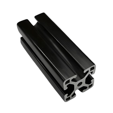 1.5" x 1.5" T-Slotted Aluminum Extrusion Black Smooth Lite