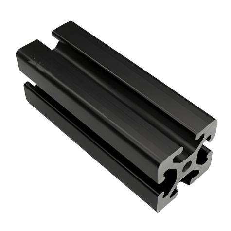 1.5" x 1.5" T-Slotted Aluminum Extrusion Black Smooth