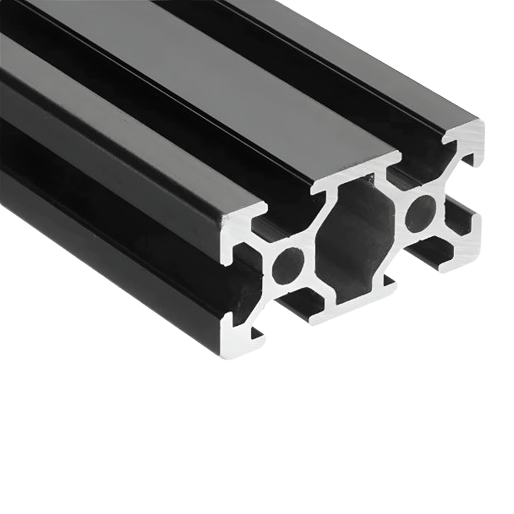 1.5" x 3" T-Slotted Aluminum Extrusion Black Smooth
