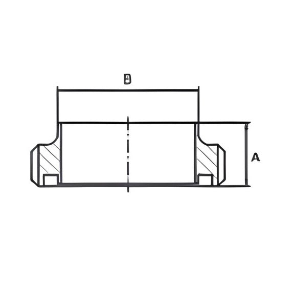 15A SMS Threaded Male Ferrule 4" - SS 304