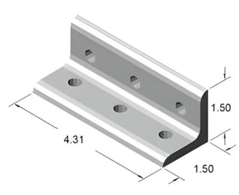 15 Series 6 Hole Horizontal Inside Corner Bracket