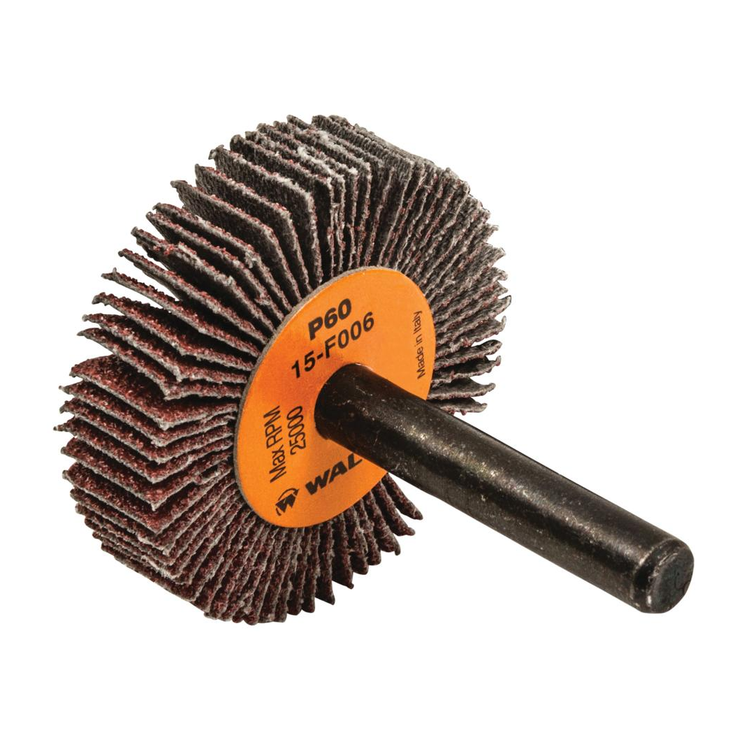 15F006 | COOLCUT™ Flap Wheel 1-1/2" x 3/8", 1/4" Arbor, 60 Grit, Cloth