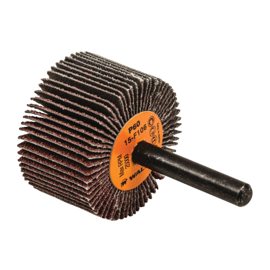 15F106 | COOLCUT™ Flap Wheel 1-1/2" x 1", 1/4" Arbor, 60 Grit, Cloth