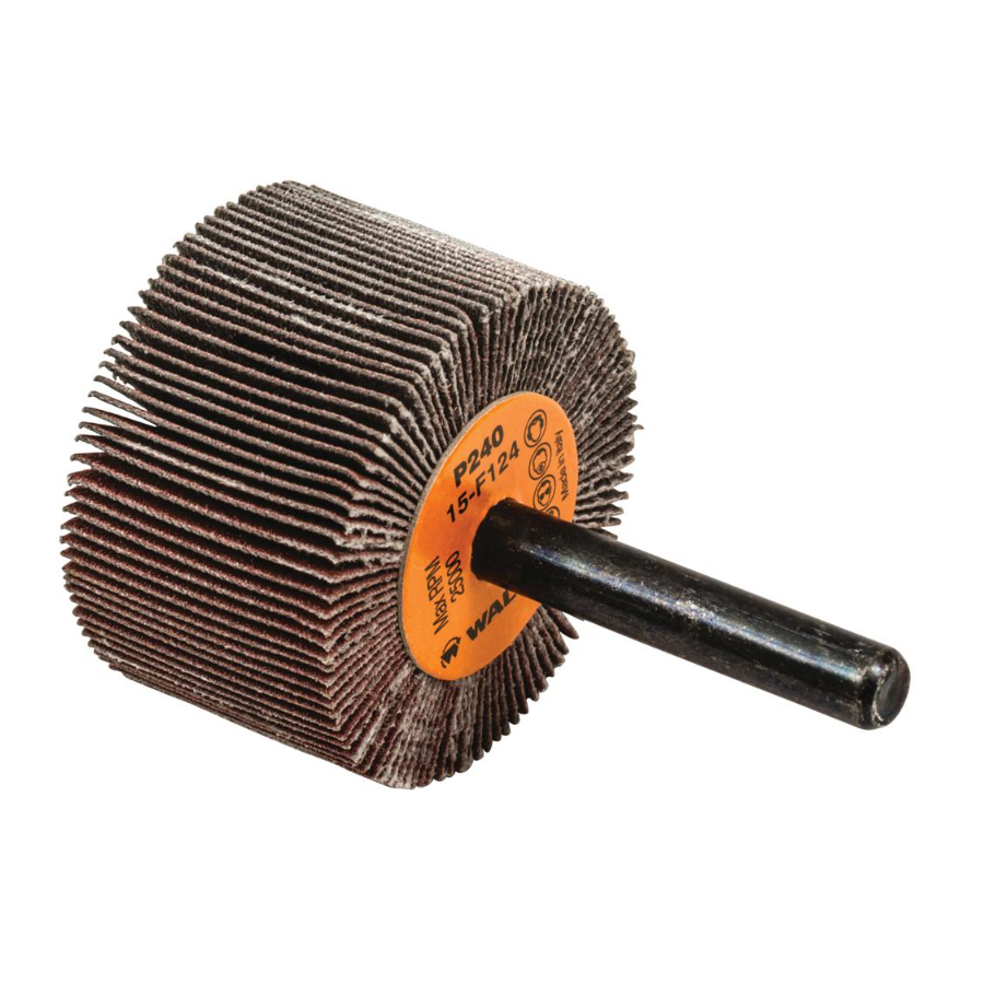 15F124 | COOLCUT™ Flap Wheel 1-1/2" x 1", 1/4" Arbor, 240 Grit, Cloth