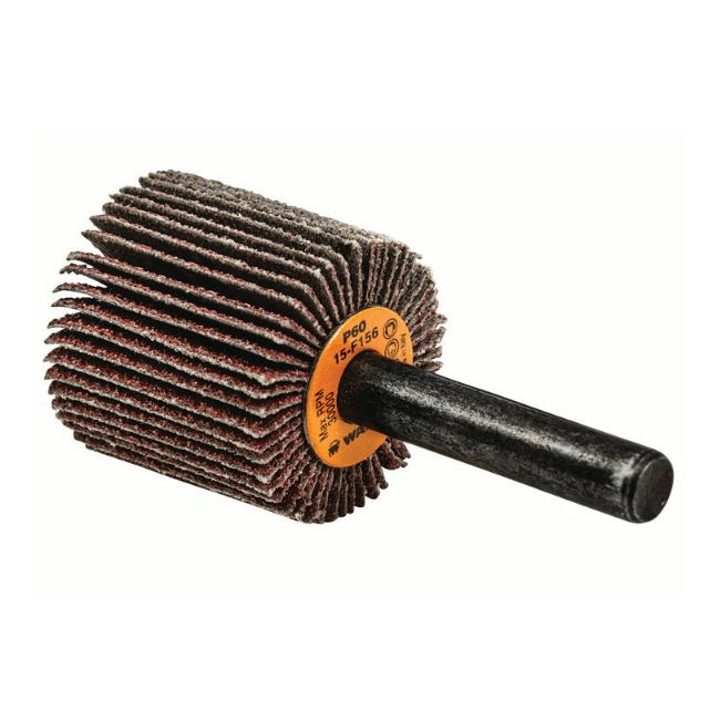15F156 | COOLCUT™ Flap Wheel 1" x 1", 1/4" Arbor, 60 Grit, Cloth