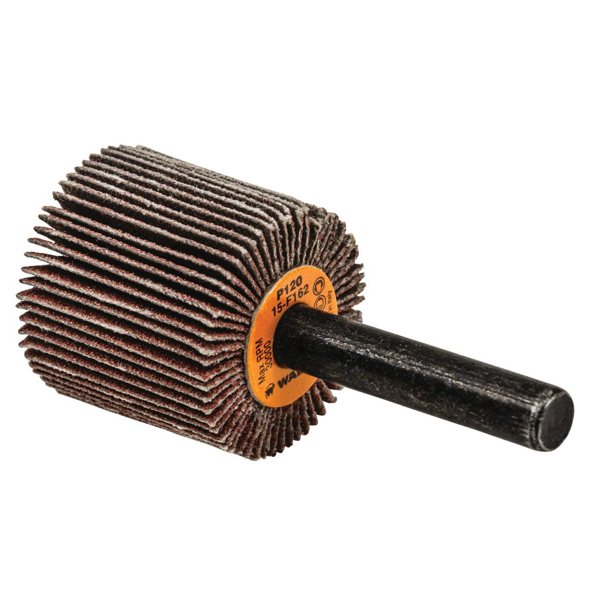 15F162 | COOLCUT™ Flap Wheel 1" x 1", 1/4" Arbor, 120 Grit, Cloth