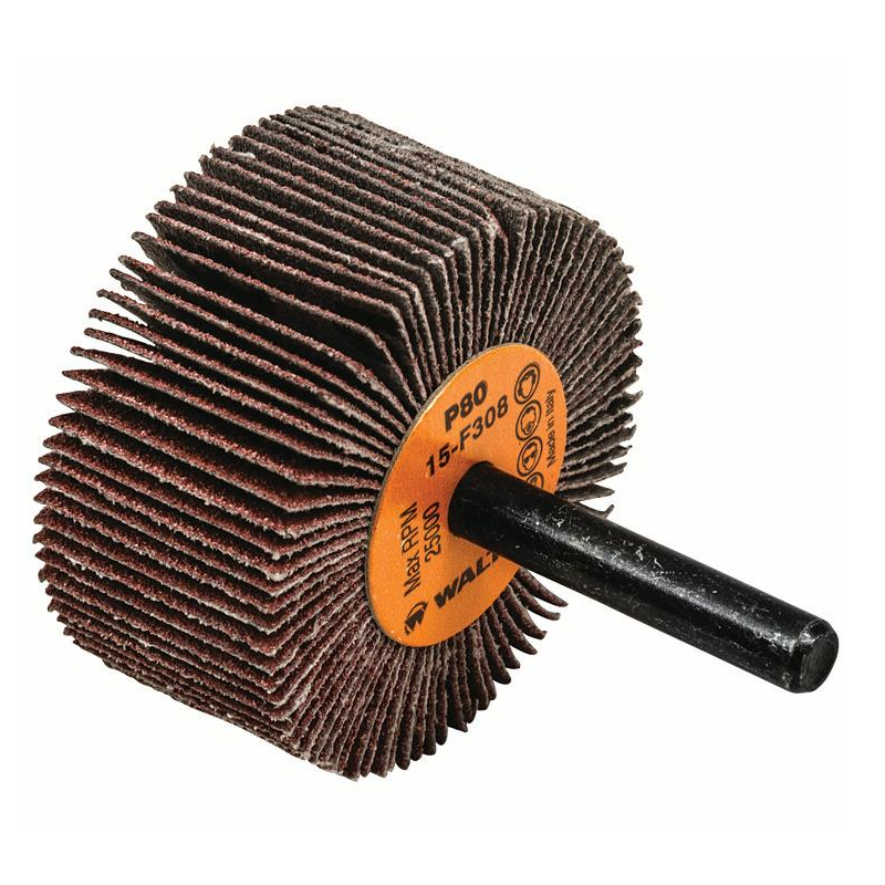 15F308 | COOLCUT™ Flap Wheel 2" x 1", 1/4" Arbor, 80 Grit, Cloth