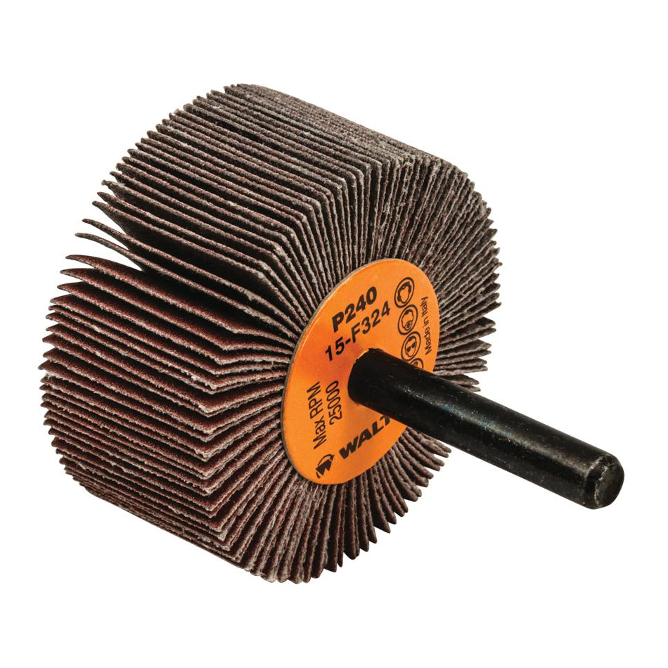 15F324 | COOLCUT™ Flap Wheel 2" x 1", 1/4" Arbor, 240 Grit, Cloth