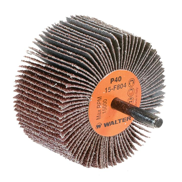 15F804 | COOLCUT™ Flap Wheel 3" x 1-1/2", 1/4" Arbor, 40 Grit, Cloth