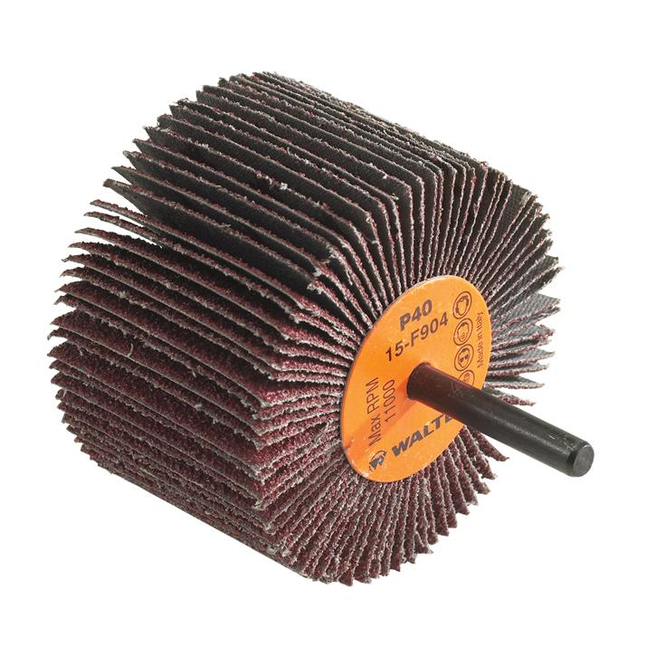 15F904 | COOLCUT™ Flap Wheel 3" x 2", 1/4" Arbor, 40 Grit, Cloth