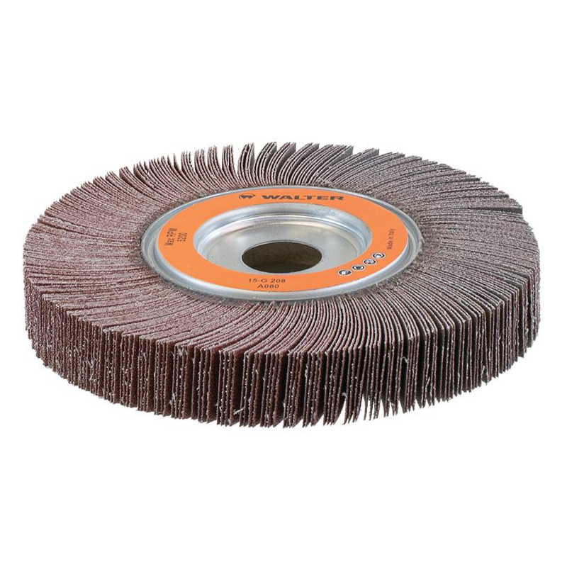 15G208 | COOLCUT™ Flap Wheel 6-1/2" x 1", 1/4" Arbor, 80 Grit, Cloth