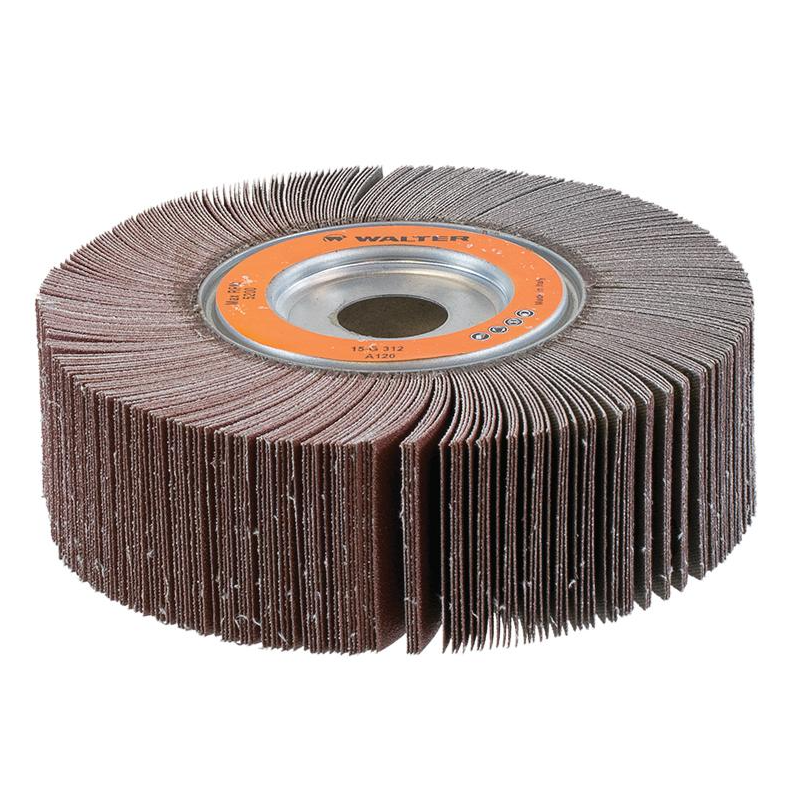 15G312 | COOLCUT™ Flap Wheel 6-1/2" x 2", 1/4" Arbor, 120 Grit, Cloth
