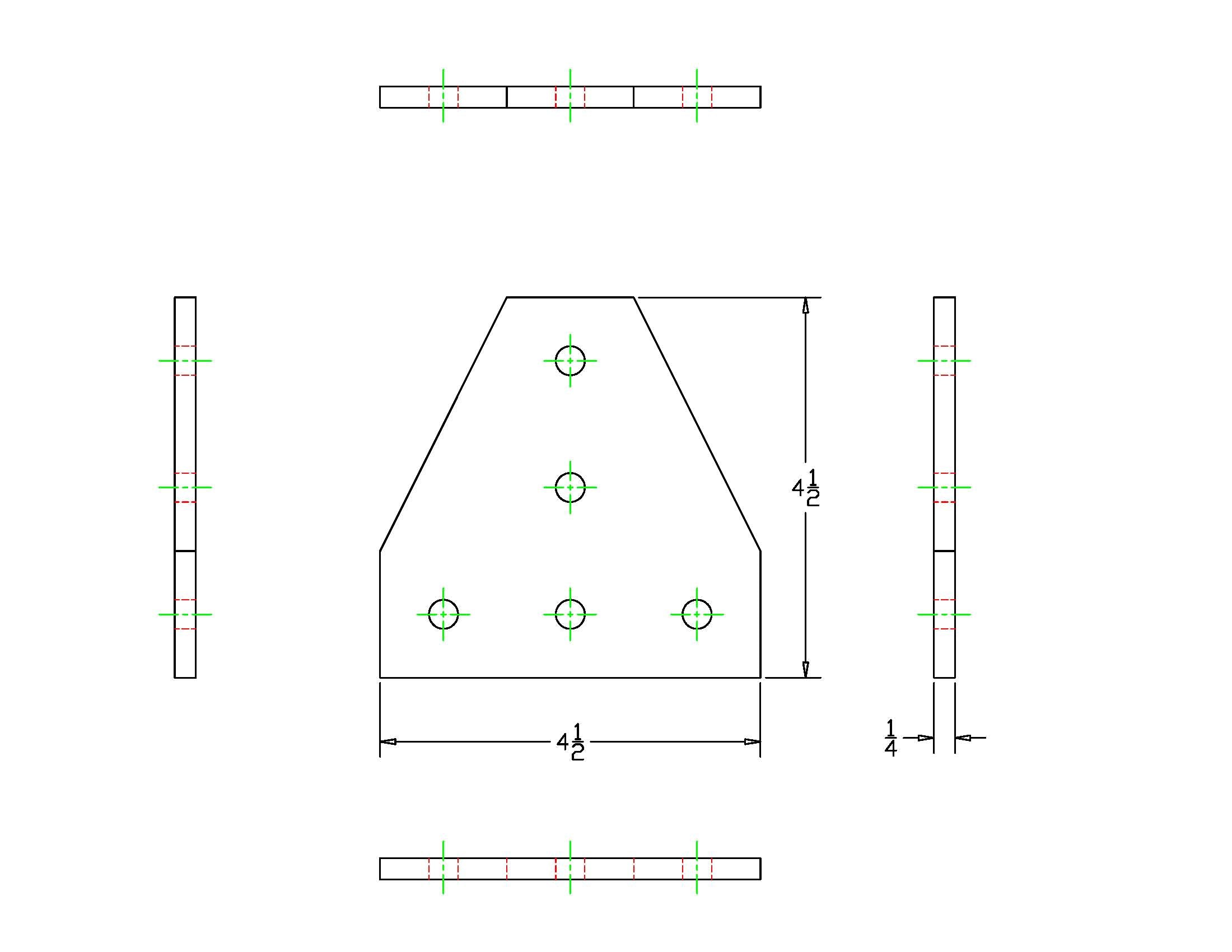 15 Series 5 Hole Tee Joining Plate