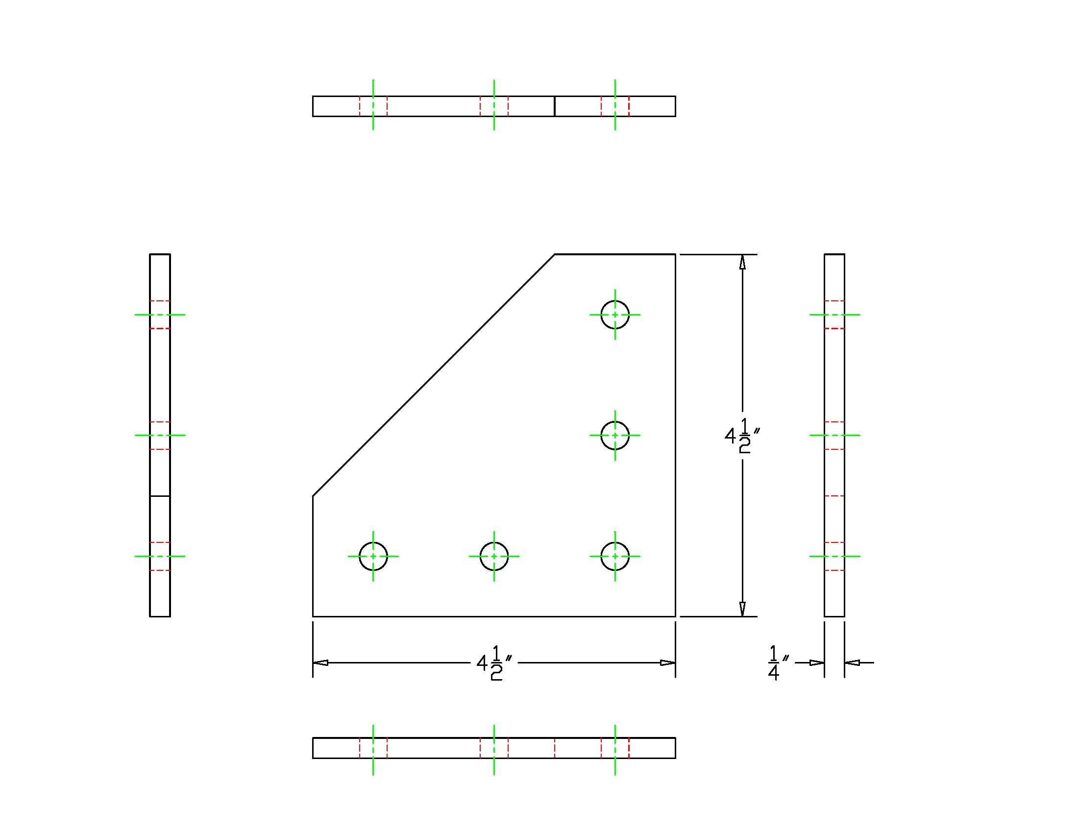 15 Series 5 Hole Black 90° Joining Plate