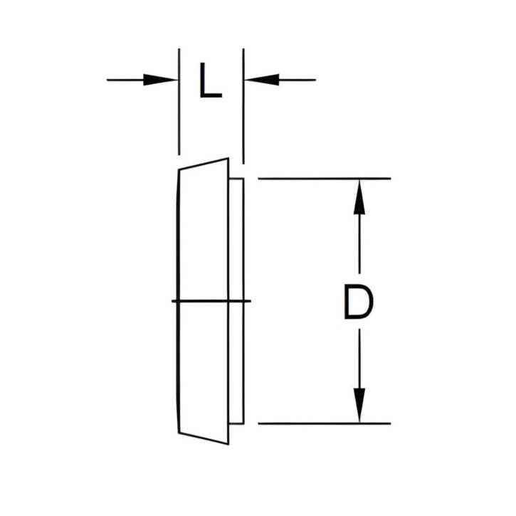 16AMP DIN Blank Cap DN100 - Stainless Steel 304