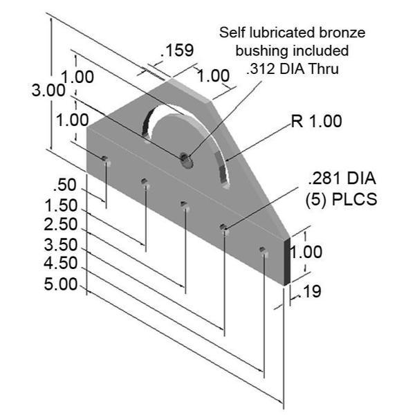 180 Degree Pivot Plate | 10 Series Aluminum Extrusion - Forces Inc