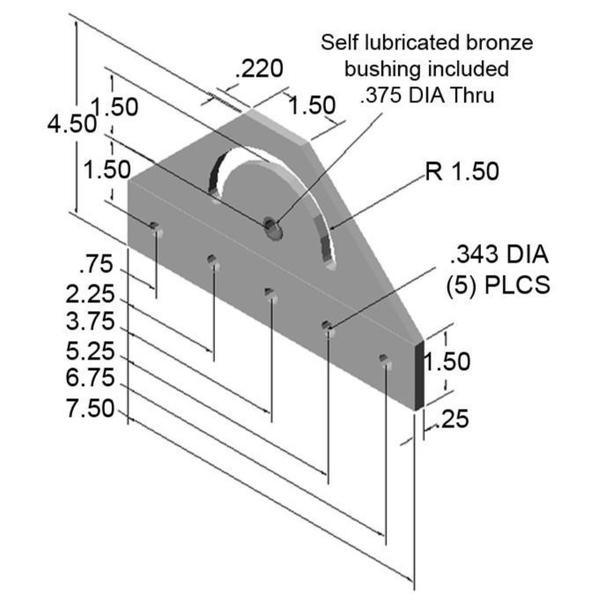 180 Degree Pivot Plate | 15 Series Aluminum Extrusion - Forces Inc