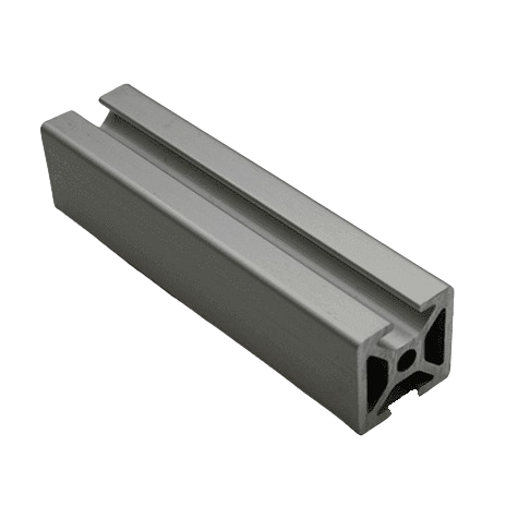1" x 1" Opposite Smooth Bi-Slotted Aluminum Extrusion