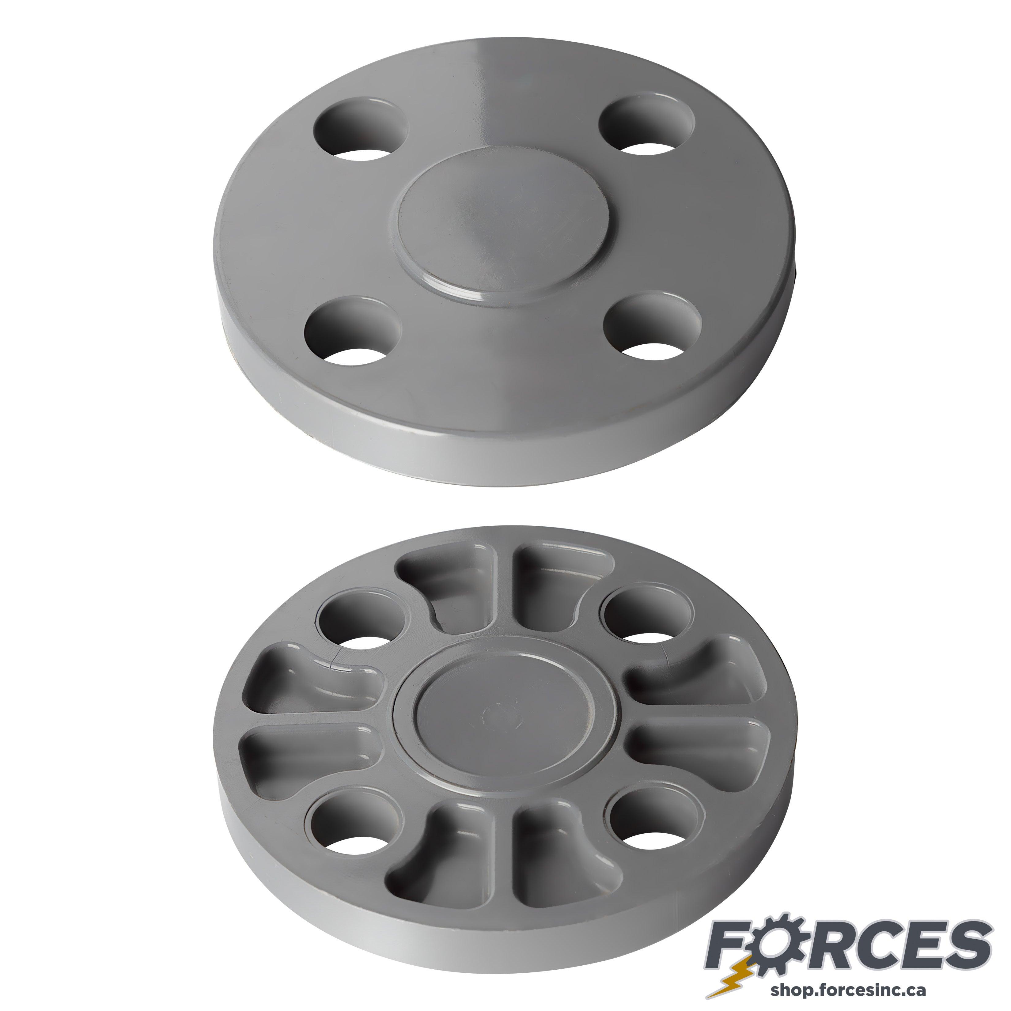 2-1/2" 150LB Blind Flange Sch 80 - PVC Grey | 853025 - Forces Inc