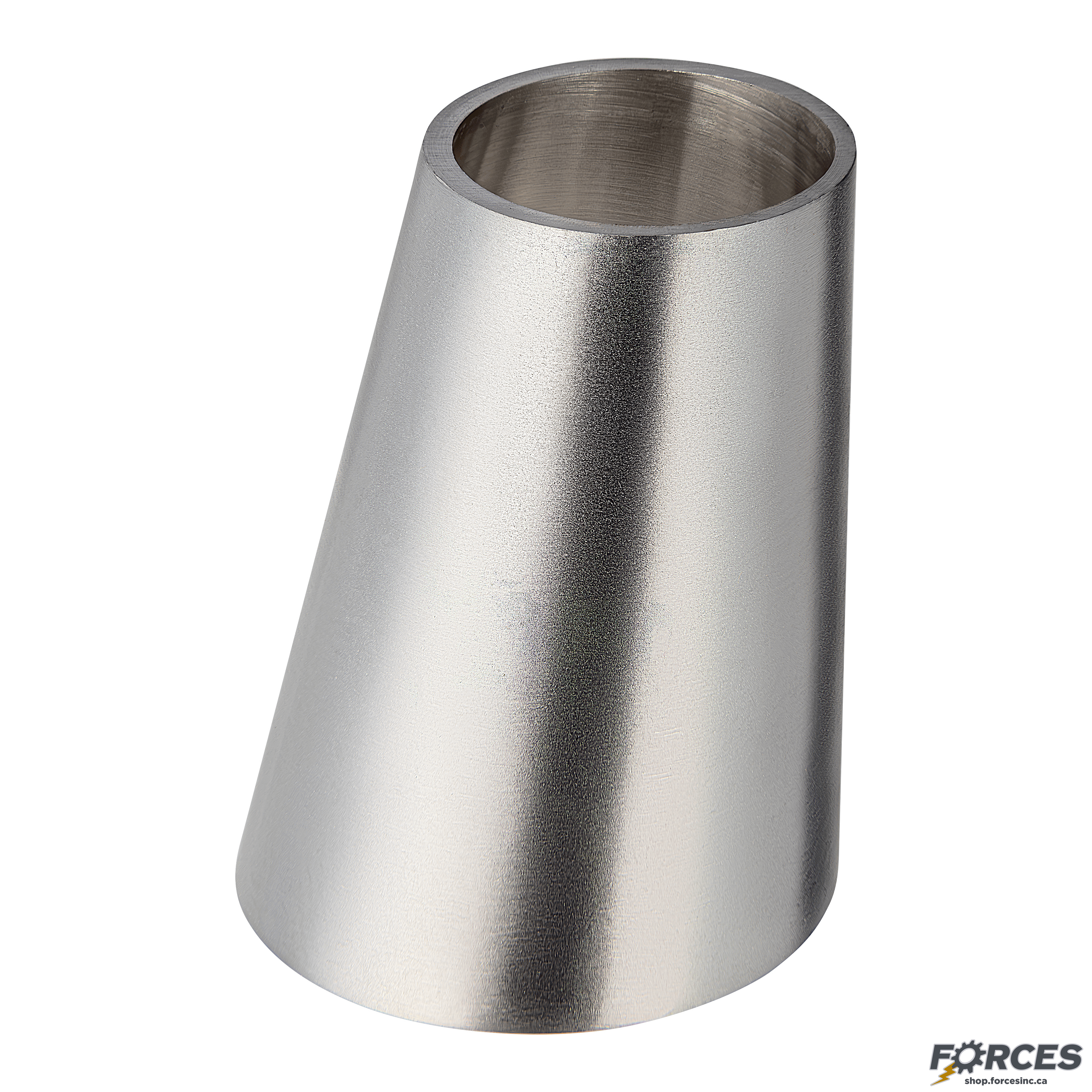 2-1/2" x 2" Butt Weld Eccentric Reducer - Stainless Steel 316 - Forces Inc