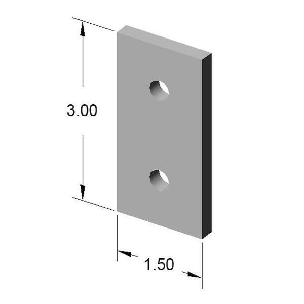 2 Hole Joining Plate | 15 Series Aluminum Extrusion - Forces Inc