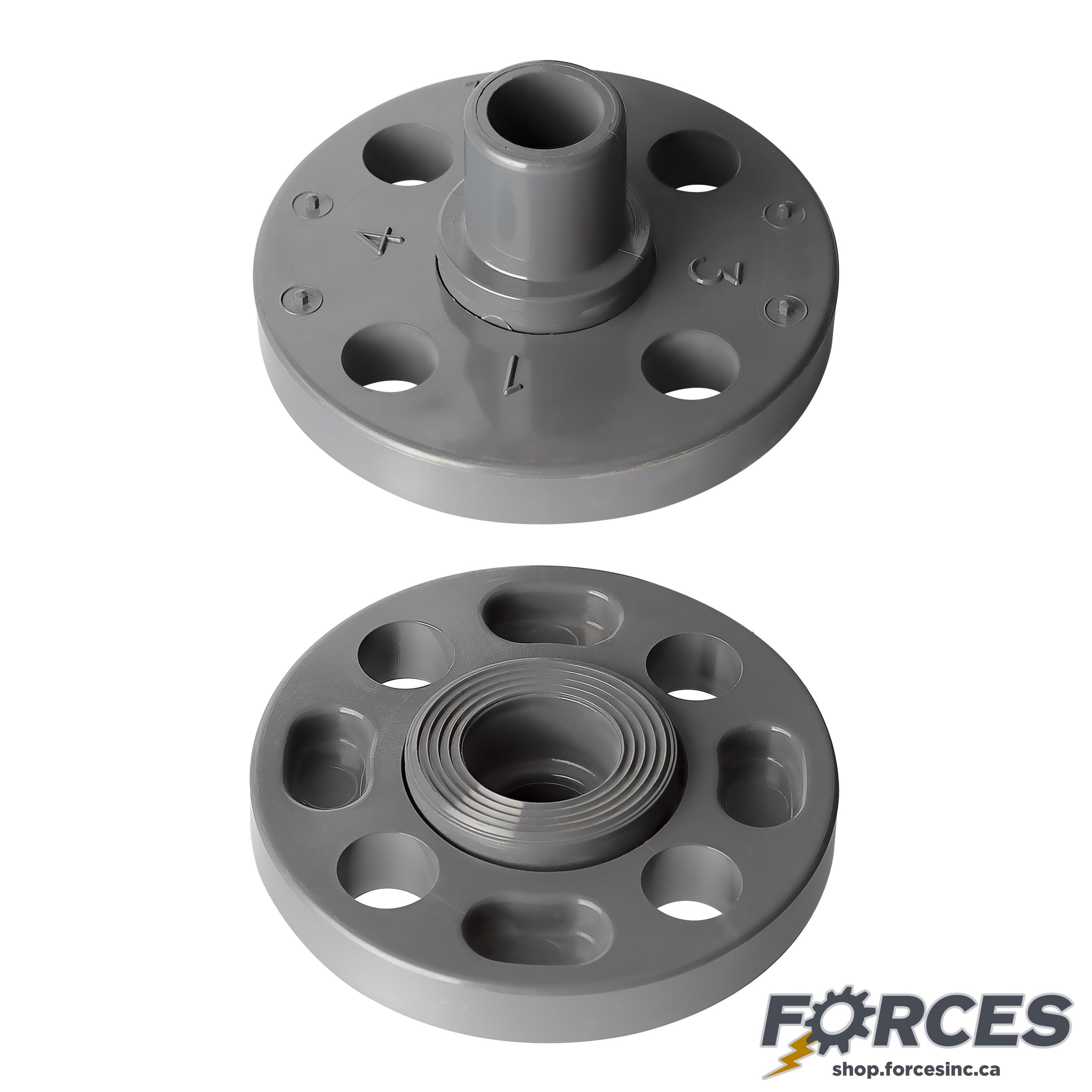 2" Vanstone Flange (Spigot) Sch 80 - PVC Grey | 856020 - Forces Inc