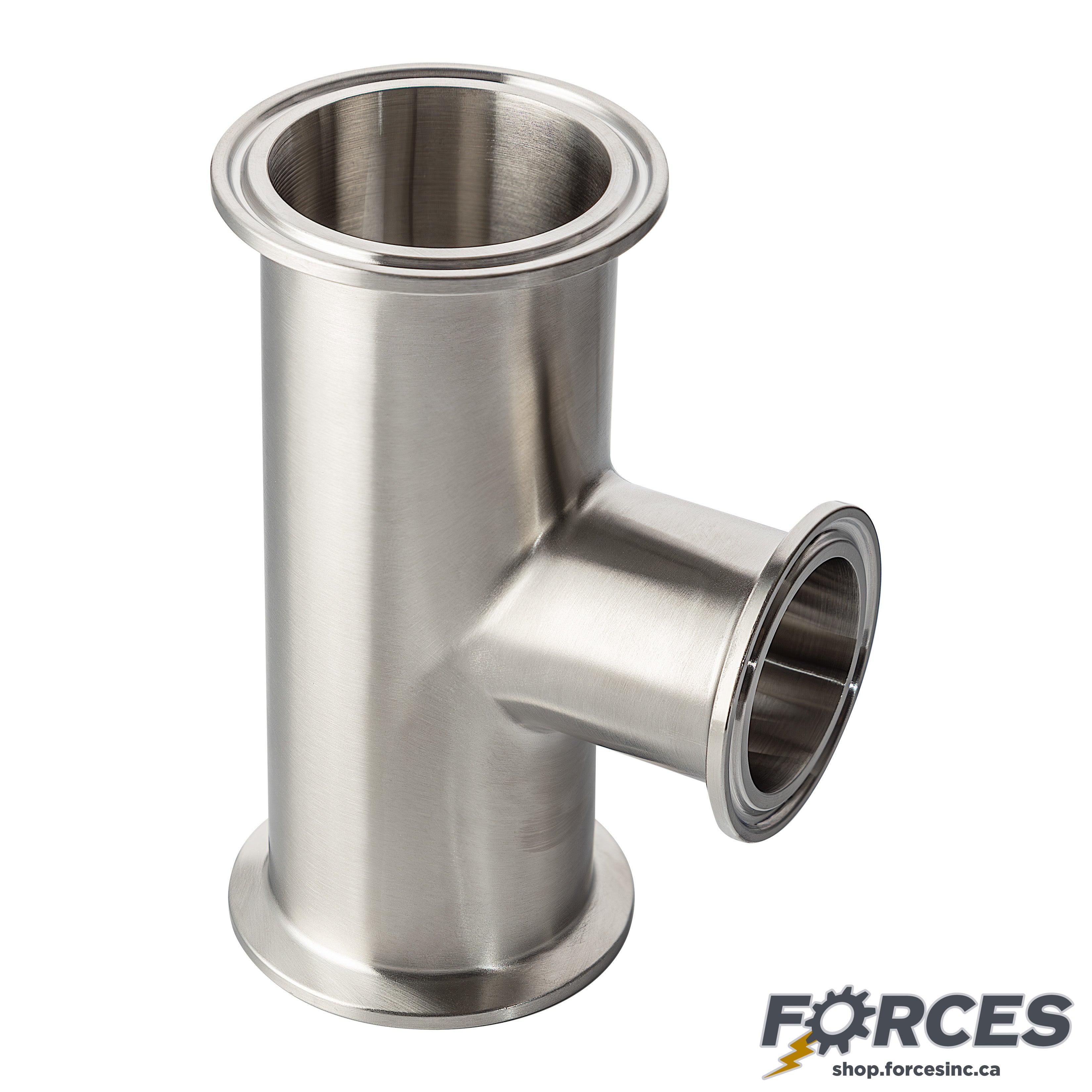 2" x 1-1/2" Tri-Clamp Tee Reducer - Stainless Steel 304 - Forces Inc