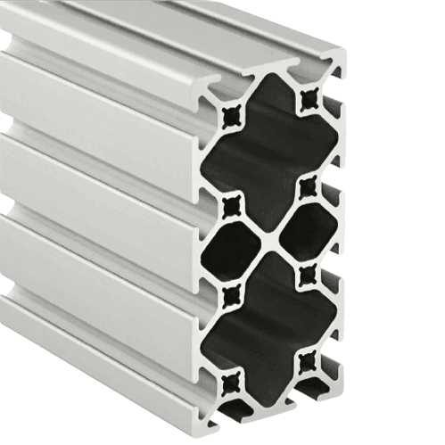 2" x 4" Smooth T-Slotted Aluminum Extrusion - 1ft Bar - Forces Inc