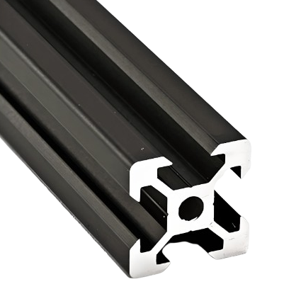 20mm x 20mm Black Smooth T-Slotted Aluminum Extrusion
