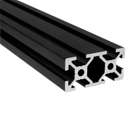 20mm x 40mm Black Smooth T-Slotted Aluminum Extrusion