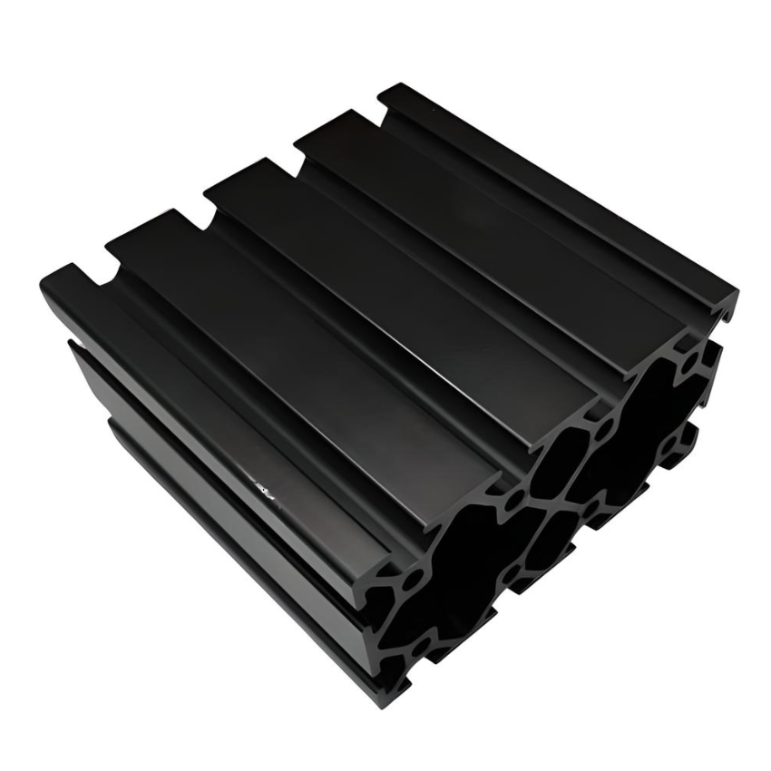 2" x 4" Black Smooth T-Slotted Aluminum Extrusion