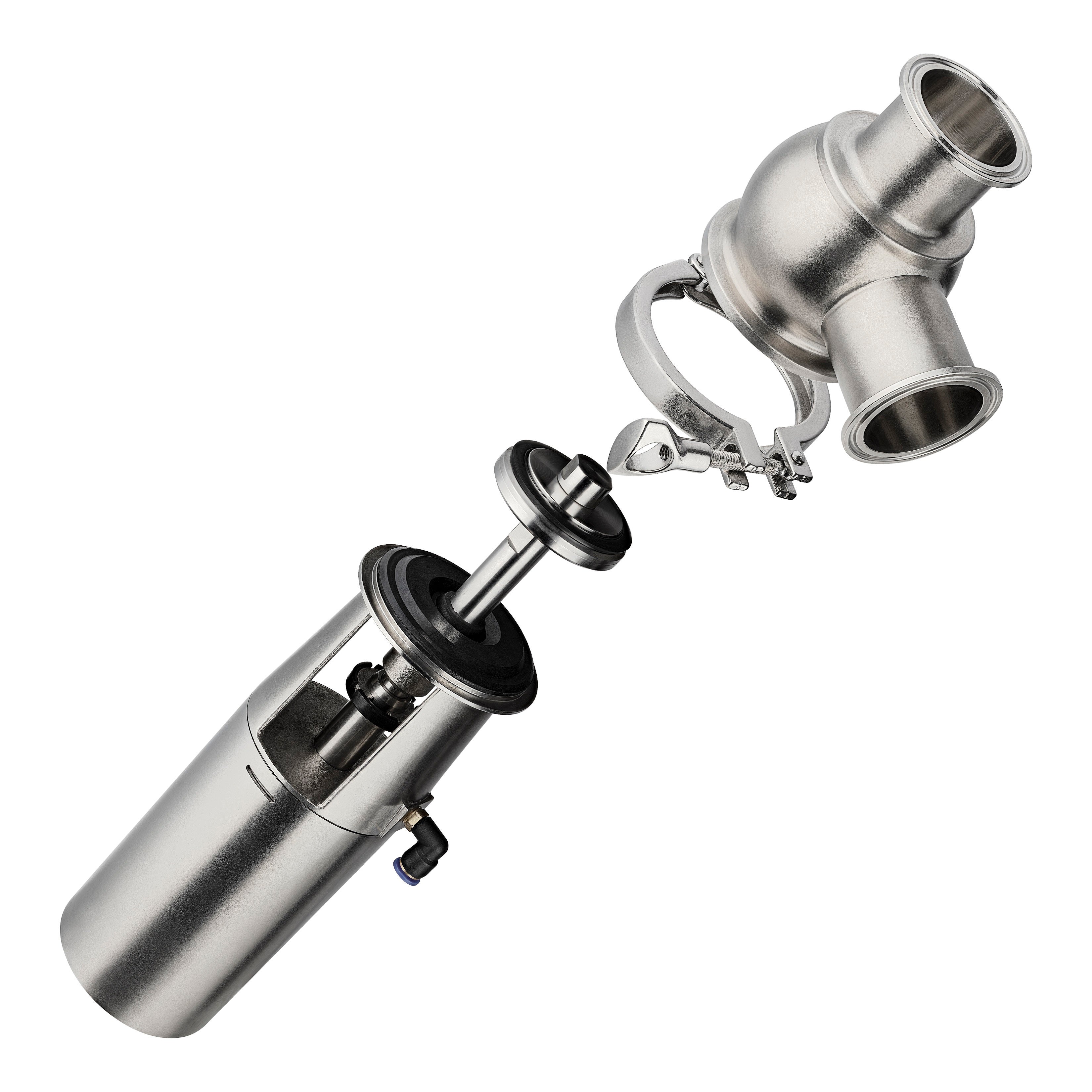 Tri-Clamp Pneumatic Diverter Valve Type 20 - SS 316