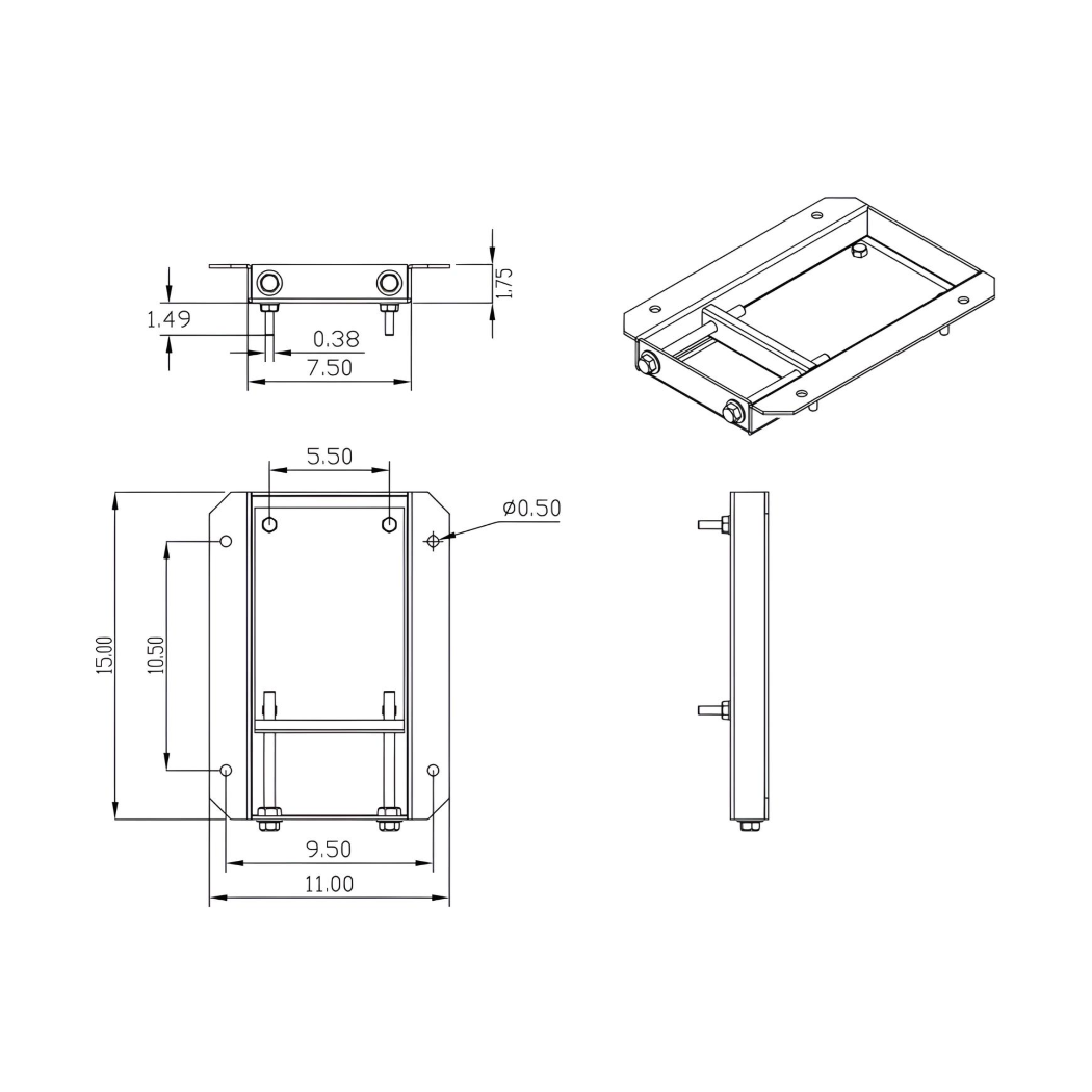 Motor Slide Base For Size 213T Frame