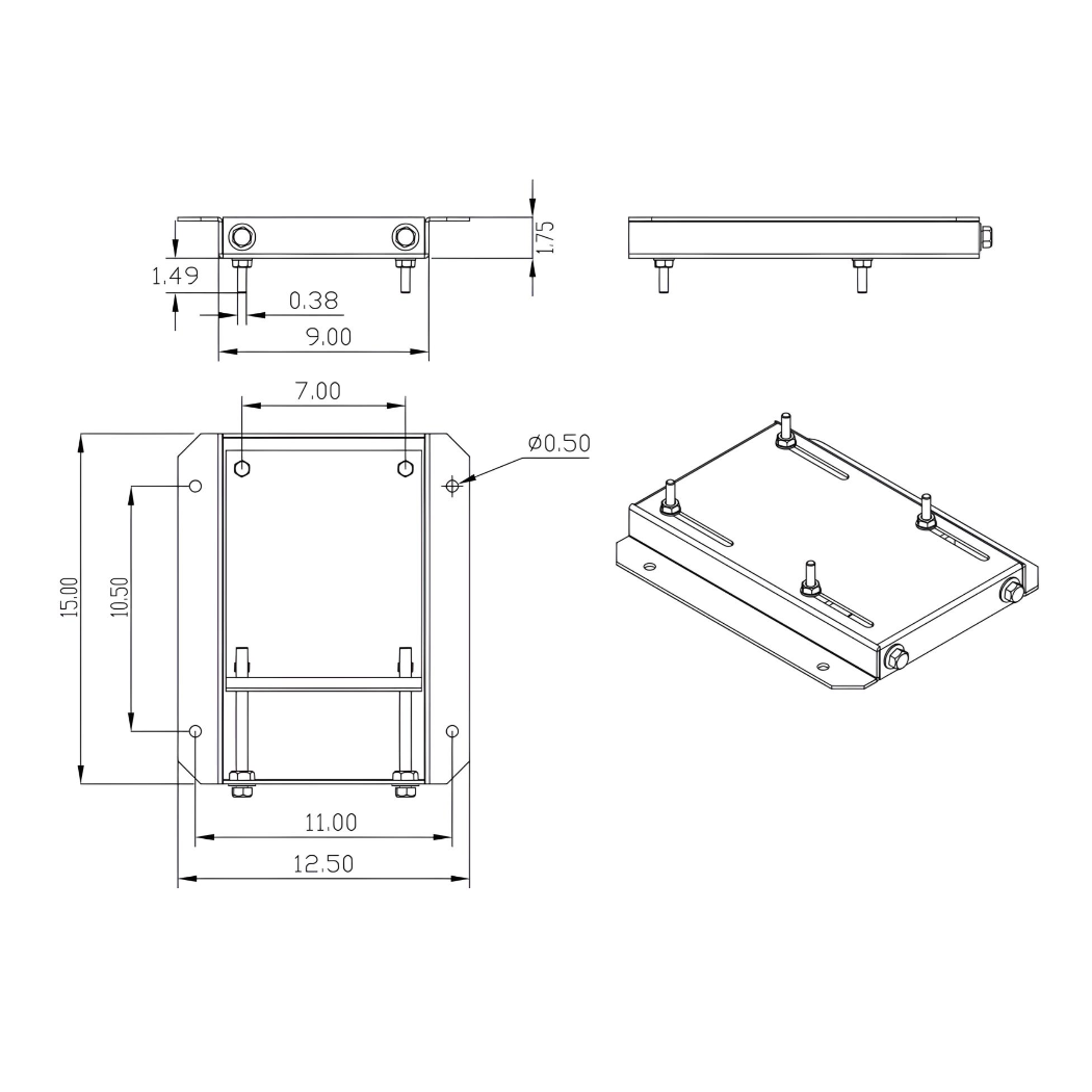 Motor Slide Base For Size 215T Frame