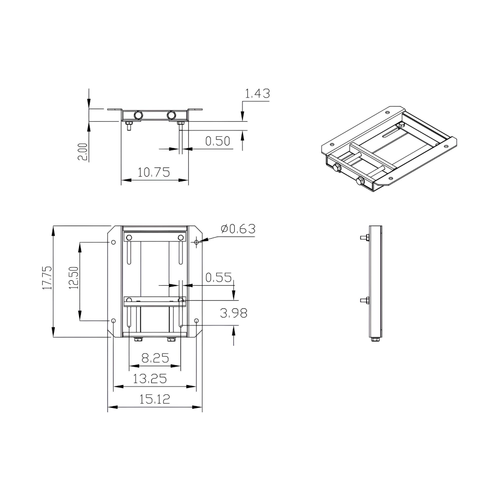 Motor Slide Base For Size 254T Frame