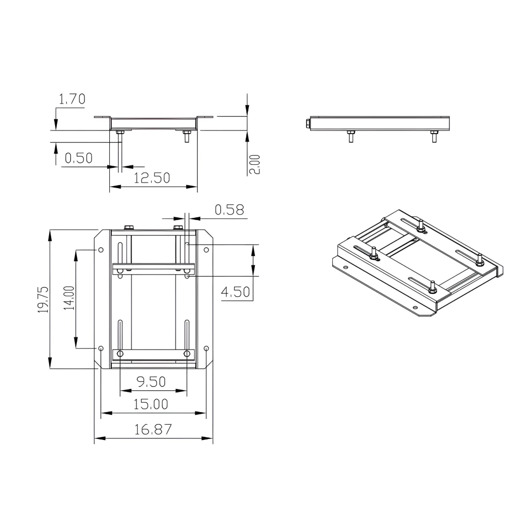 Motor Slide Base For Size 284T Frame