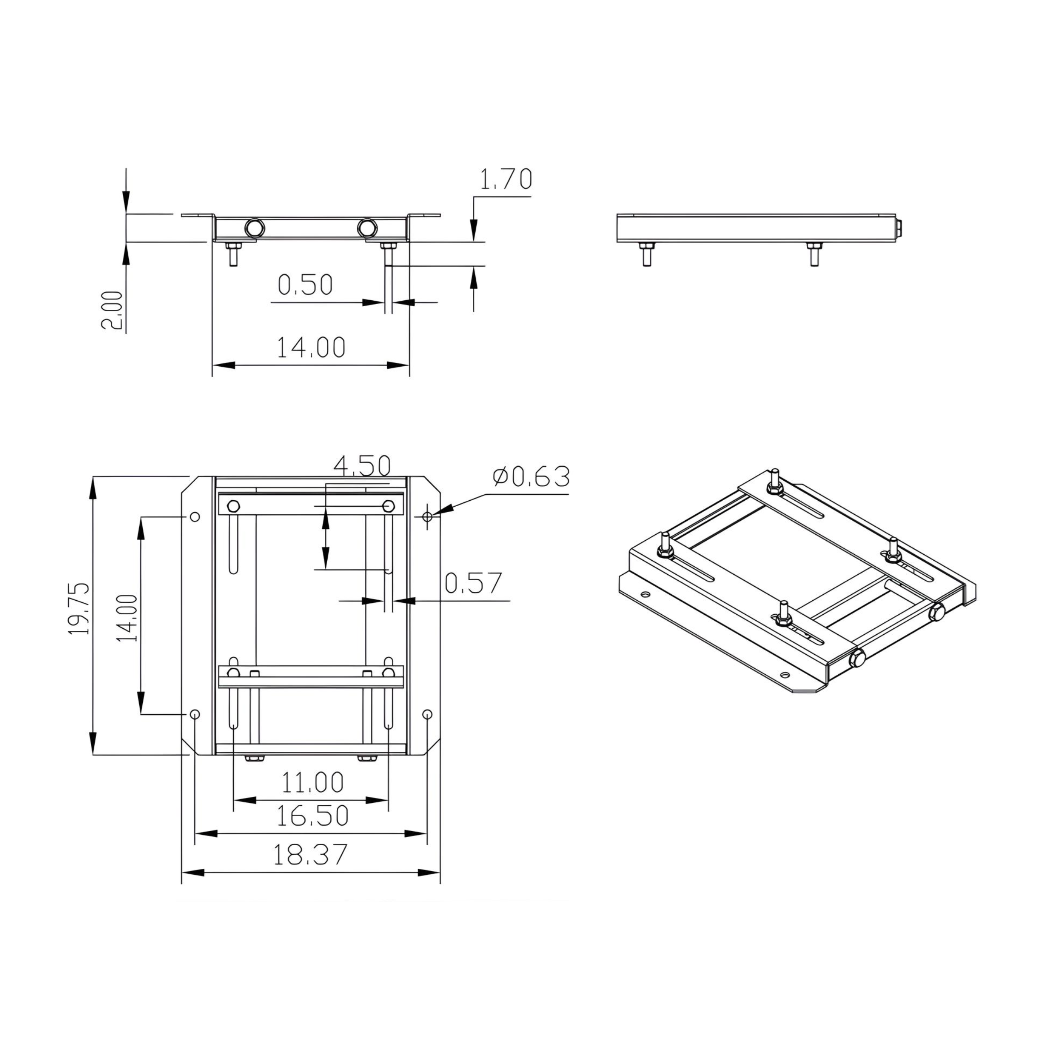 Motor Slide Base For Size 286T Frame