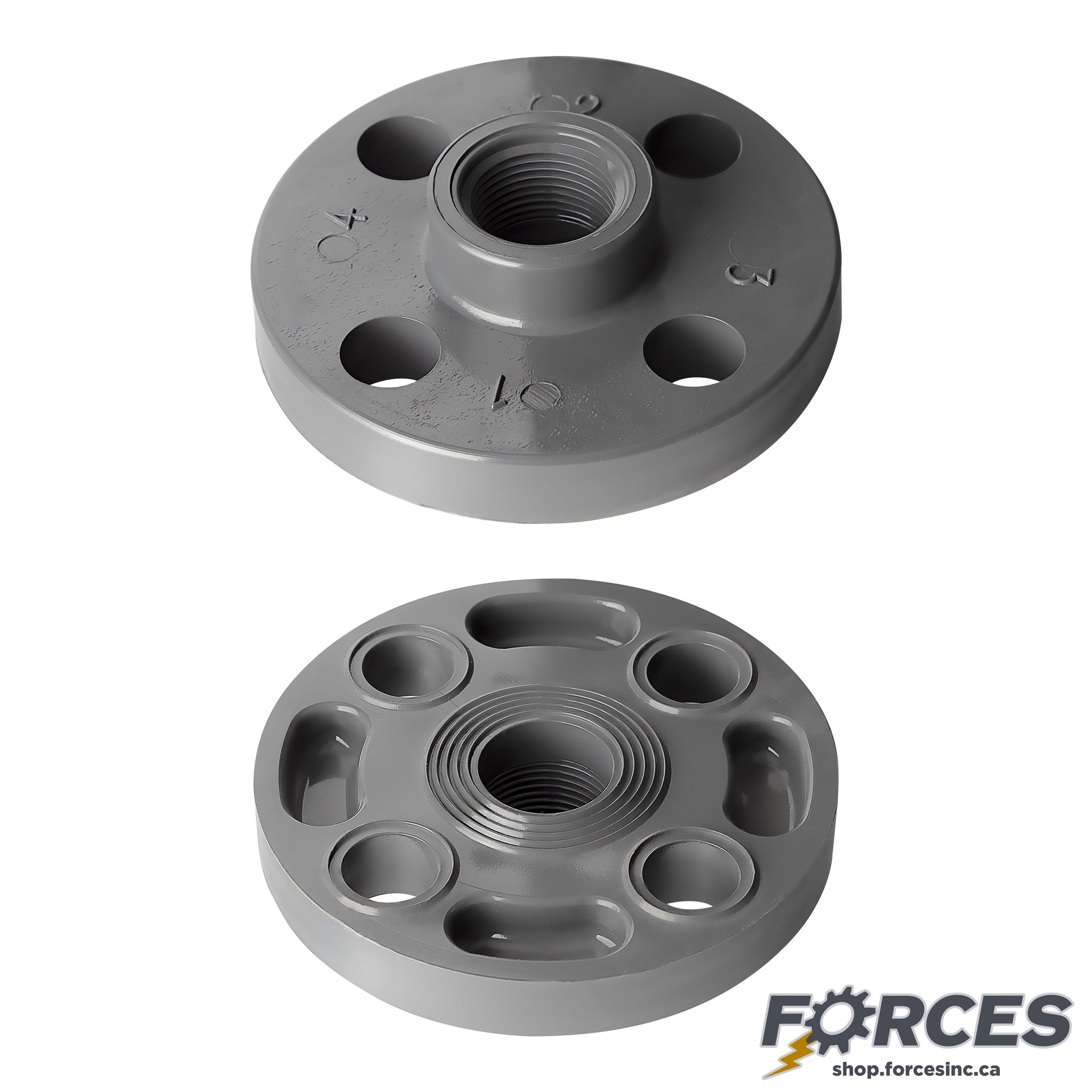 3" 150LB Flange (Threaded) Sch 80 - PVC Grey | 852030 - Forces Inc