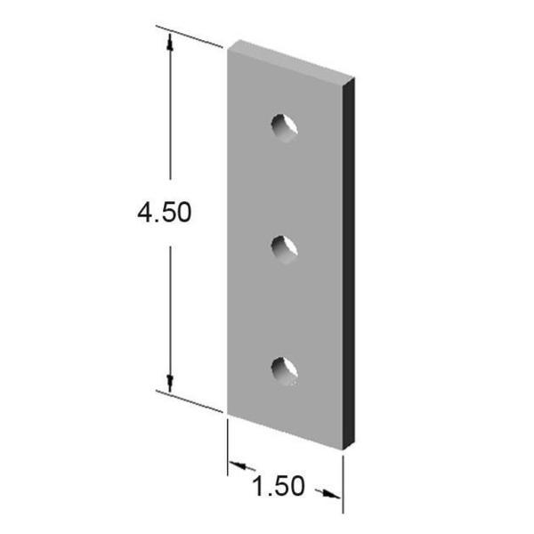 3 Hole Joining Plate | 15 Series Aluminum Extrusion - Forces Inc
