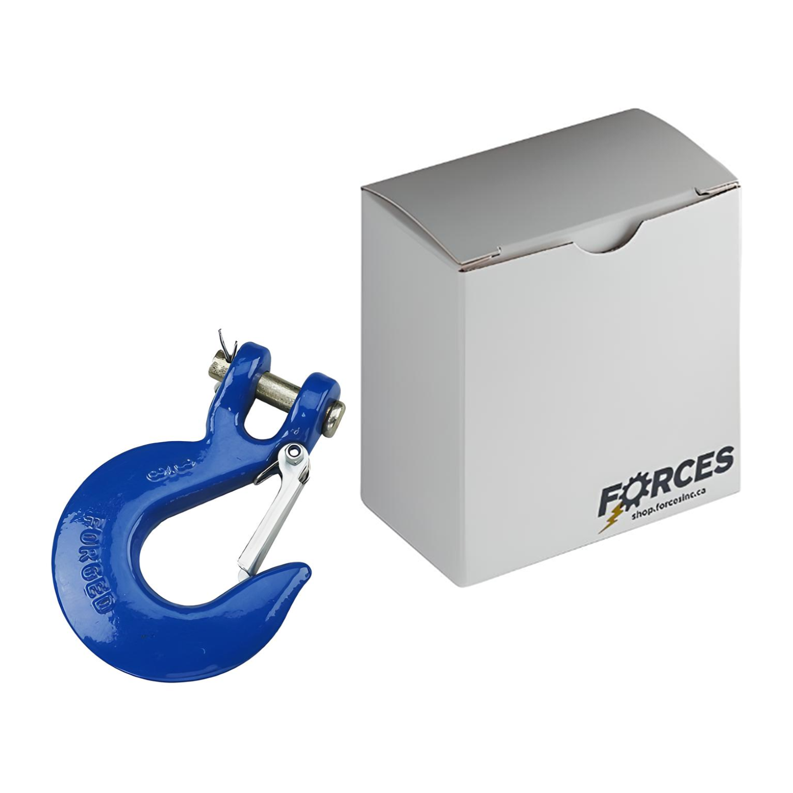 3/8" Clevis Slip Hook with Latch (5250 lbs) - Steel Blue