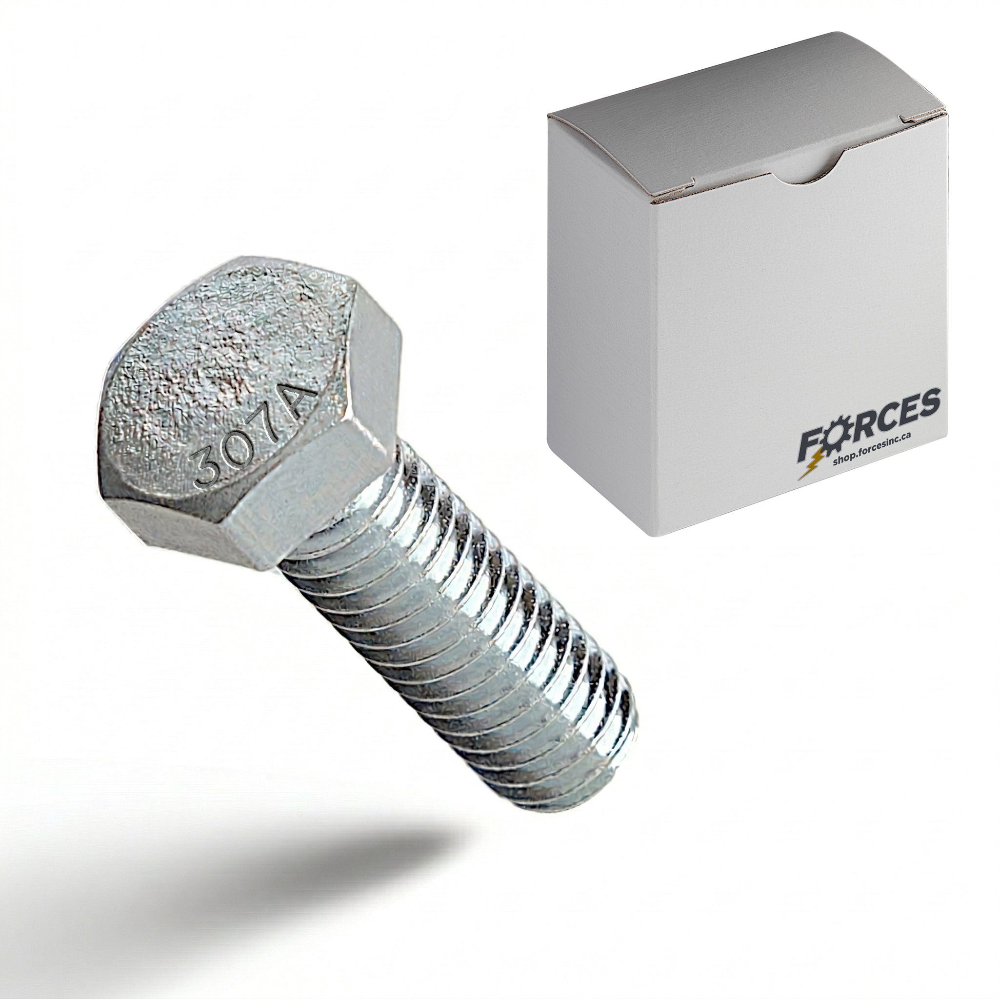 Hex Head Bolt 1"-8 x 2" Full thread - Zinc Plated A307 Grade A