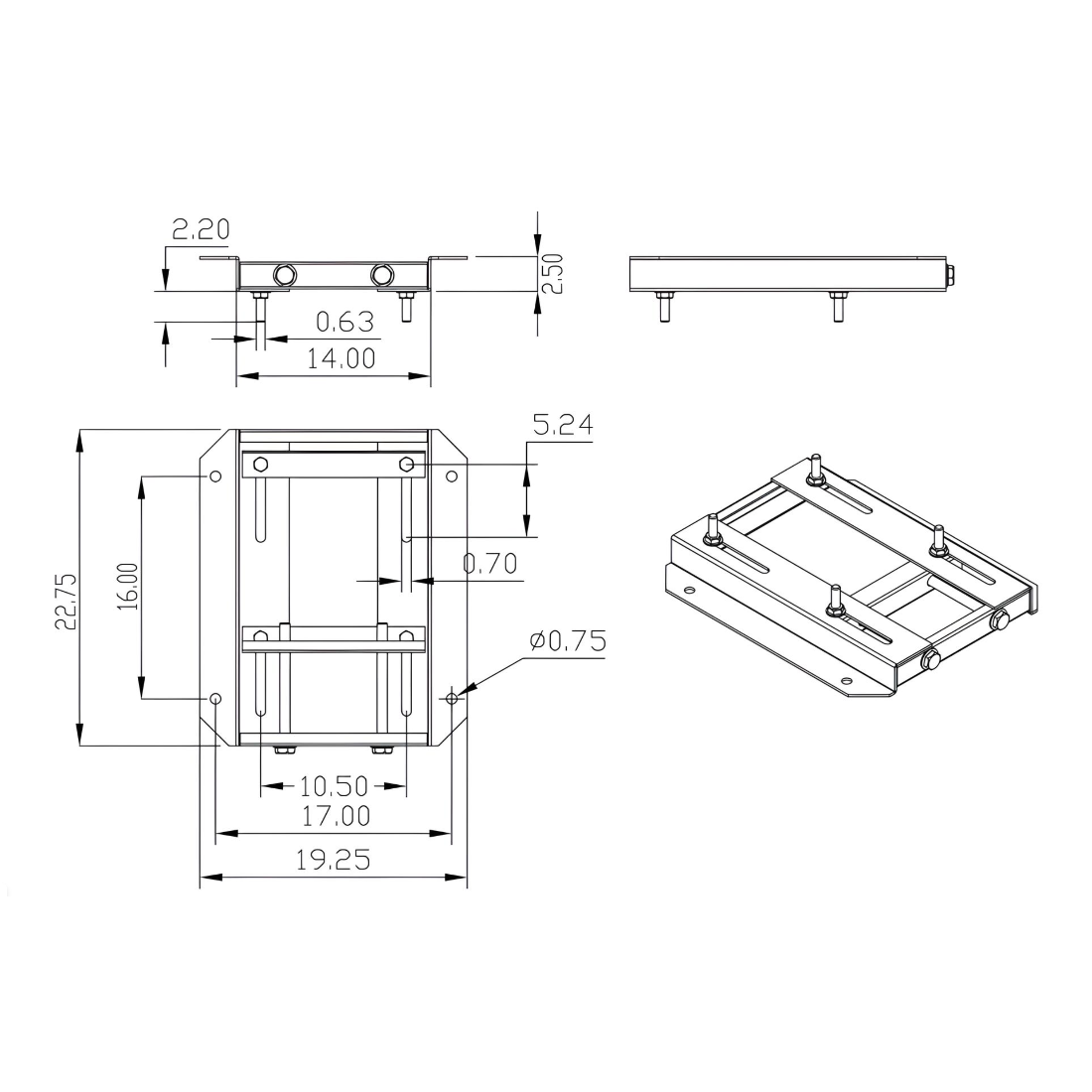 Motor Slide Base For Size 324T Frame