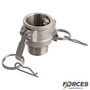 3/4" Type B Camlock Fitting Stainless Steel 316 - Forces Inc