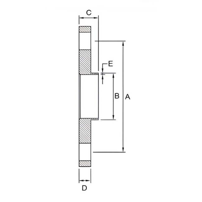 6" Weld Neck Flange 38W - Stainless Steel 316