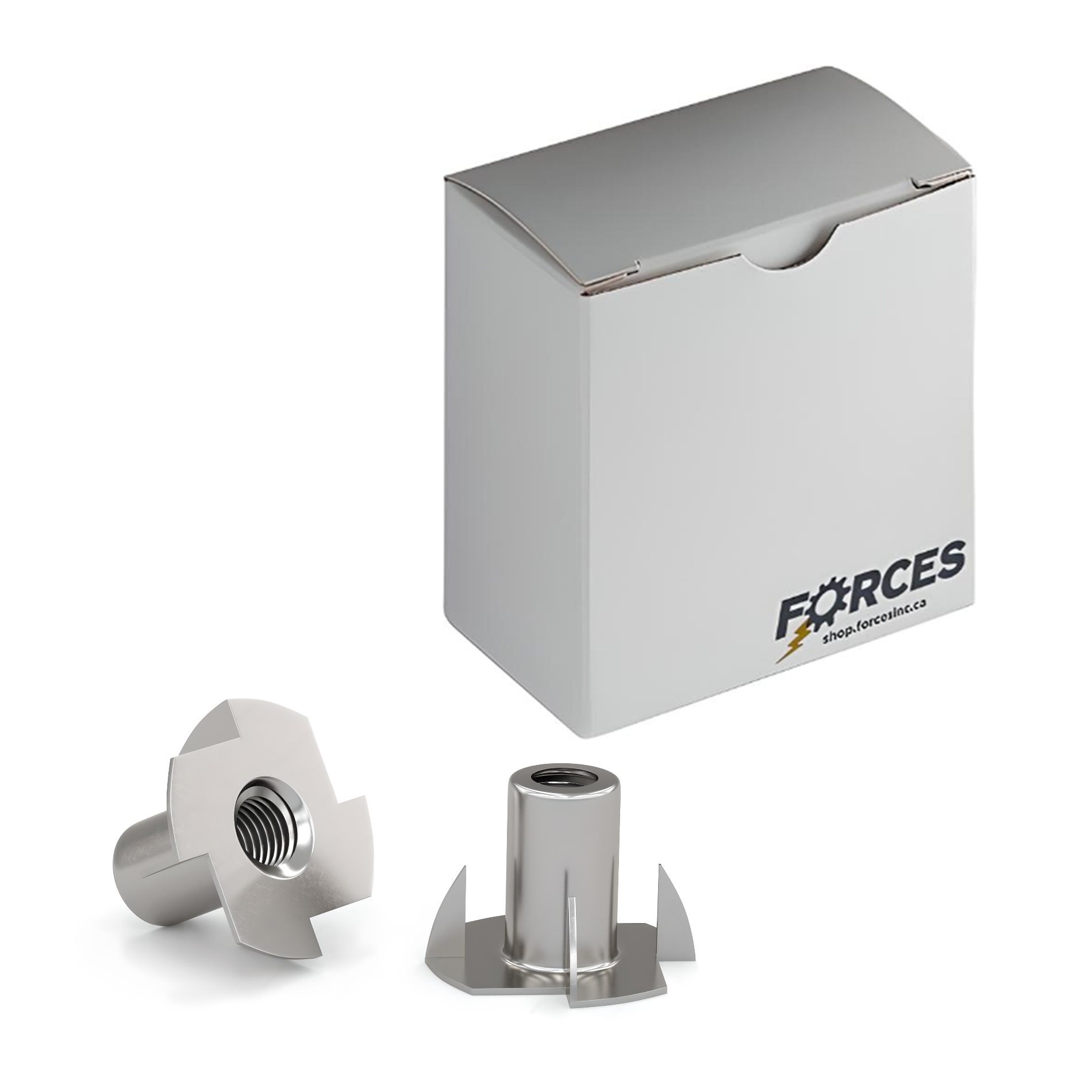 4 Prong T-Nut #10-24 - Stainless Steel 18-8