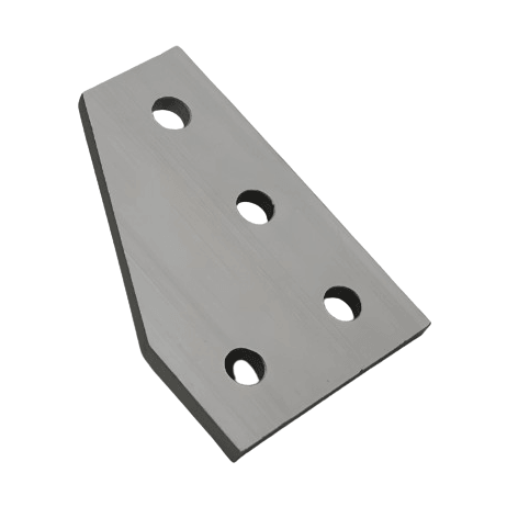 4 Hole 90° Joining Plate 3" x 2" x 3/16" | 10 Series Aluminum T-Slot - Forces Inc