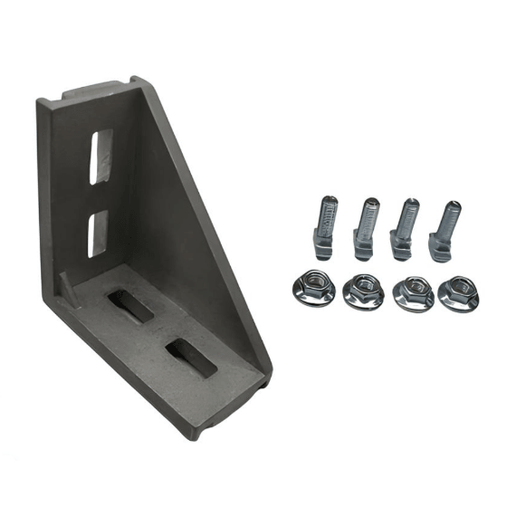 4 Hole Inside Corner Bracket | 45 Series Aluminum T-Slot - Forces Inc