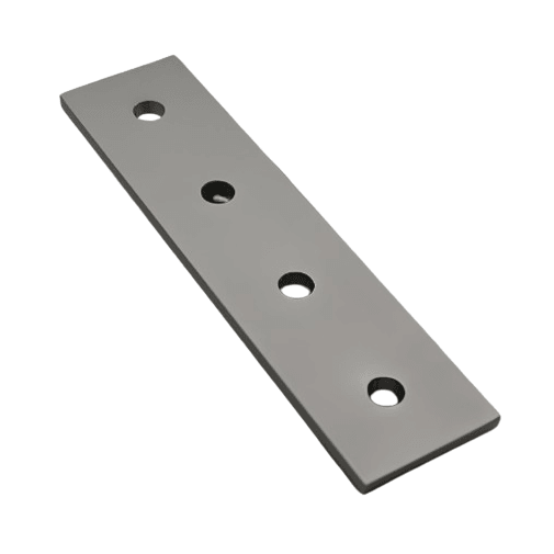 4 Hole Joining Plate 4" x 1" x 3/16" | 10 Series Aluminum T-Slot - Forces Inc